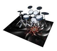 EYKWKB Tappeto Professionale per Batteria e Strumenti a Percussione Elettronici, Tappetino per Batteria Elettronica, 140 x 100 cm Tappeto Drum Carpet Tappeto a Tamburo per Grancassa, Tamburo Rullante