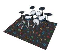 EYKWKB Tappeto Professionale per Batteria e Strumenti a Percussione Elettronici, Tappetino per Batteria Elettronica, 120 x 100 cm Tappeto Drum Carpet Tappeto a Tamburo per Grancassa, Tamburo Rullante