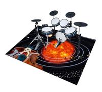 EYKWKB Tappeto Professionale per Batteria e Strumenti a Percussione Elettronici, Tappetino per Batteria Elettronica, 180 x 140 cm Tappeto Drum Carpet Tappeto a Tamburo per Grancassa, Tamburo Rullante