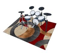 EYKWKB Tappeto Professionale per Batteria e Strumenti a Percussione Elettronici, Tappetino per Batteria Elettronica, 140 x 100 cm Tappeto Drum Carpet Tappeto a Tamburo per Grancassa, Tamburo Rullante