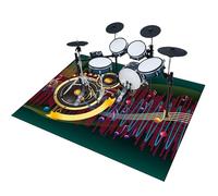 EYKWKB Tappeto Professionale per Batteria e Strumenti a Percussione Elettronici, Tappetino per Batteria Elettronica, 200 x 160 cm Tappeto Drum Carpet Tappeto a Tamburo per Grancassa, Tamburo Rullante
