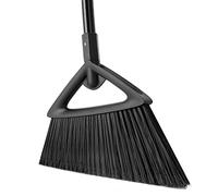 Eyliden Scopa resistente, scopa angolare commerciale con manico lungo, scopa da esterno con superficie ruvida per garage, cortile, marciapiedi, ponti, perfetta per interni cucina, ufficio, hall