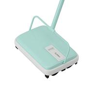 Eyliden Spazzatrice per tappeti, di piccole dimensioni, leggera, a spinta manuale, senza rumore, non elettrica, facile da spazzare manualmente, scopa compatta automatica solo per la pulizia dei