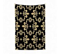 EYLOZS Coperta super morbida - Coperta Morbida Leggera Per Letto,Divano,Campeggio e Viaggi - Coperta Calda, nero e oro vintage medievale130x150cm