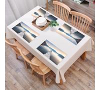 EYLOZS Tovagliette Lavabili,Set di 4 Tovagliette Colazione in PVC,Antiscivolo,Resistenti al Calore,per Tavolo da Cucina,Lago di Annecy nelle Alpi francesi al tramonto. Splendido paesaggio,45x30cm