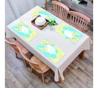 EYLOZS Tovagliette Lavabili,Set di 4 Tovagliette Colazione in PVC,Antiscivolo,Resistenti al Calore,per Tavolo da Cucina,Mappa delle rotte marittime dell'Oceano Artico con il Passaggio a Nord-,45x30cm