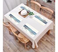 EYLOZS Tovagliette Lavabili,Set di 4 Tovagliette Colazione in PVC,Antiscivolo,Resistenti al Calore,per Tavolo da Cucina,Legname galleggiante, ramo di albero caduto a temavicino al lago,45x30cm