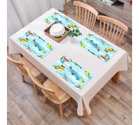 EYLOZS Tovagliette Lavabili,Set di 4 Tovagliette Colazione in PVC,Antiscivolo,Resistenti al Calore,per Tavolo da Cucina,Cartone animato, vari aeroplani ed elicotteri colorati in aria, decoraz,45x30cm