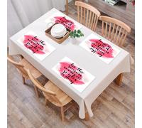 EYLOZS Tovagliette Lavabili,Set di 4 Tovagliette Colazione in PVC,Antiscivolo,Resistenti al Calore,per Tavolo da Cucina,Citazione, Sii la ragione per cui qualcuno sorride oggi Calligrafia su,45x30cm