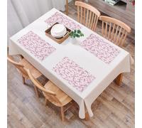 EYLOZS Tovagliette Lavabili,Set di 4 Tovagliette Colazione in PVC,Antiscivolo,Resistenti al Calore,per Tavolo da Cucina,Motivo floreale senza soluzione di continuità con fiori colorati disegn,45x30cm