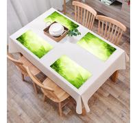 EYLOZS Tovagliette Lavabili,Set di 4 Tovagliette Colazione in PVC,Antiscivolo,Resistenti al Calore,per Tavolo da Cucina,Sfondo verde, verde tenue, bokeh con foglie di faggio, ecologia, cresci,45x30cm