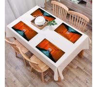 EYLOZS Tovagliette Lavabili,Set di 4 Tovagliette Colazione in PVC,Antiscivolo,Resistenti al Calore,per Tavolo da Cucina,Donne asiatiche in kimono tradizionali giapponesi al santuario di Fushi,45x30cm