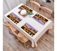 EYLOZS Tovagliette Lavabili,Set di 4 Tovagliette Colazione in PVC,Antiscivolo,Resistenti al Calore,per Tavolo da Cucina,Vista notturna del canale di Amsterdam, un ponte decorato con luci, che,45x30cm