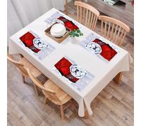EYLOZS Tovagliette Lavabili,Set di 4 Tovagliette Colazione in PVC,Antiscivolo,Resistenti al Calore,per Tavolo da Cucina,Ritratto a figura intera di un bulldog inglese seduto sul letto.,45x30cm