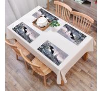 EYLOZS Tovagliette Lavabili,Set di 4 Tovagliette Colazione in PVC,Antiscivolo,Resistenti al Calore,per Tavolo da Cucina,Un avvoltoio vola sulla neve, attraversando la da foresta di montagne l,45x30cm