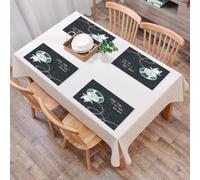 EYLOZS Tovagliette Lavabili,Set di 4 Tovagliette Colazione in PVC,Antiscivolo,Resistenti al Calore,per Tavolo da Cucina,Ti amo fino alla luna e ritorno, illustrazione vettoriale. tico conigli,45x30cm