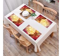 EYLOZS Tovagliette Lavabili,Set di 4 Tovagliette Colazione in PVC,Antiscivolo,Resistenti al Calore,per Tavolo da Cucina,Arte, sfocatura, violino colorato, chiave di violino e note mescolate i,45x30cm
