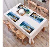 EYLOZS Tovagliette Lavabili,Set di 4 Tovagliette Colazione in PVC,Antiscivolo,Resistenti al Calore,per Tavolo da Cucina,Spiaggia, imponenti rocce e i dodici apostoli sulla magnifica costa del,45x30cm