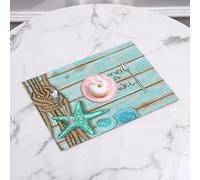 EYLOZS Tovagliette Lavabili,Set di 4 Tovagliette Colazione in PVC,Antiscivolo,Resistenti al Calore,per Tavolo da Cucina,Gita estiva in mare, affascinante opera d'arte per gite estive lungo la,45x30cm