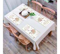 EYLOZS Tovagliette Lavabili,Set di 4 Tovagliette Colazione in PVC,Antiscivolo,Resistenti al Calore,per Tavolo da Cucina,Piuma, frecce copricapo capo primitivo acchiappasogni indiani decorativ,45x30cm
