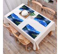 EYLOZS Tovagliette Lavabili,Set di 4 Tovagliette Colazione in PVC,Antiscivolo,Resistenti al Calore,per Tavolo da Cucina,Fantastica mattinata sul lago di montagna Gosausee, situato nelle Alpi,45x30cm