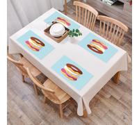EYLOZS Tovagliette Lavabili,Set di 4 Tovagliette Colazione in PVC,Antiscivolo,Resistenti al Calore,per Tavolo da Cucina,Anime, ciambelle colorate in stile cartone animato, facce buffe e carin,45x30cm