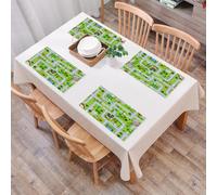 EYLOZS Tovagliette Lavabili,Set di 4 Tovagliette Colazione in PVC,Antiscivolo,Resistenti al Calore,per Tavolo da Cucina,Labirinto dei cartoni animati, strade tortuose, edifici e vegetazione c,45x30cm