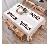 EYLOZS Tovagliette Lavabili,Set di 4 Tovagliette Colazione in PVC,Antiscivolo,Resistenti al Calore,per Tavolo da Cucina,Jonathan, adolescenti chiamano Graffiti Urban Arts Illustration,45x30cm