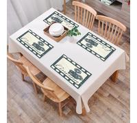 EYLOZS Tovagliette Lavabili,Set di 4 Tovagliette Colazione in PVC,Antiscivolo,Resistenti al Calore,per Tavolo da Cucina,Cinema, design del p grunge con cornice a strisce e scritta cinematogra,45x30cm