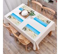 EYLOZS Tovagliette Lavabili,Set di 4 Tovagliette Colazione in PVC,Antiscivolo,Resistenti al Calore,per Tavolo da Cucina,Spiaggia, Sentieri sulla spiaggia Le Dune, Sardegna meridionale, Italia,45x30cm
