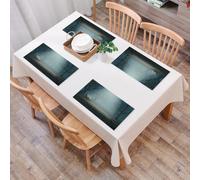 EYLOZS Tovagliette Lavabili,Set di 4 Tovagliette Colazione in PVC,Antiscivolo,Resistenti al Calore,per Tavolo da Cucina,Panchina nel parco in una notte oscura e misteriosa, tema horror della,45x30cm