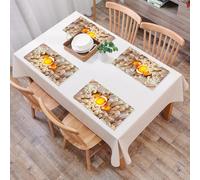 EYLOZS Tovagliette Lavabili,Set di 4 Tovagliette Colazione in PVC,Antiscivolo,Resistenti al Calore,per Tavolo da Cucina,Decorazioni oceaniche, pesci pagliaccio che nuotano nei tentacoli nell',45x30cm