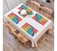 EYLOZS Tovagliette Lavabili,Set di 4 Tovagliette Colazione in PVC,Antiscivolo,Resistenti al Calore,per Tavolo da Cucina,Scivoli d'acqua colorati, i passeggeri si godono un'emozionante discesa,45x30cm