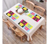 EYLOZS Tovagliette Lavabili,Set di 4 Tovagliette Colazione in PVC,Antiscivolo,Resistenti al Calore,per Tavolo da Cucina,Comunicazione Colorato Disegno Colore Warhol Pop Telefono Andy Funky Co,45x30cm