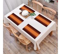 EYLOZS Tovagliette Lavabili,Set di 4 Tovagliette Colazione in PVC,Antiscivolo,Resistenti al Calore,per Tavolo da Cucina,Arte, una serie di quadrati marroni che passano dal buio alla luce in u,45x30cm