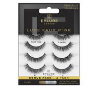 Eylure Luxe False False False - Natural Davish 4 coppie bonus pacchetto | Colla inclusa | 10 indossa