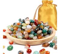Eymobad Mix di pietre preziose colorate per bambini,pietre portafortuna,miscela di pietre semipreziose, set di pietre colorate,11 - 13 mm circa 300g, Búsqueda del Tesoro