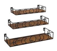 EYMPEU Mensola da Muro con Motivo Lunare 40cm, Set di 3, Diverse Misure