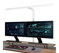 EYOCEAN Lampada da scrivania a LED oscuramento automatico, lampada da tavolo da ufficio da 80 cm con morsetto con temperature di colore regolabili