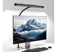 EYOCEAN Lampada da Scrivania, Lampada da Scrivania a LED con Pinza, Lampada a Collo d'oca Regolabile da 12 W, Lampada da Tavolo per Ufficio Controllo touch, Dimmer Regolabile e Temperatura di Colore