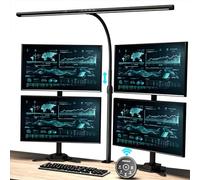 EYOCEAN Lampada da tavolo LED con telecomando e controllo gestuale, lampada da monitor con lampada a luce diurna dimmerabile da 24 W 80 cm con 5 temperature di colore e livelli di luminosità