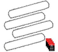 Eyoloty 4 catene per motosega da 35 cm, passo 3/8 l, 1,1 mm, 52 maglie, compatibile con Bosch, Dolmar, Echo, Ego, Einhell, Husqvarna, Makita, Worx, Ryobi, Power, McCulloch