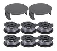 Eyoloty Bobina di filo F016800569/F016800385 per decespugliatore a batteria Bosch EasyGrassCut 23/26/18/18-230/18-260/18-26, lunghezza 4 m Ø 1,6 mm e copertura bobina F016F05320 (6 bobine + 2