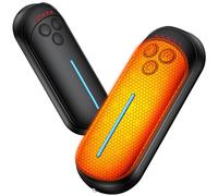 Eyoushow Scaldamani Ricaricabile, 2 Pezzi 6000mAh Scaldamani Elettrico Portatile con LED, 15 ore di Calore 5 Livelli di Calore, Riutilizzabile Regali, Adatto per Attività All'aperto