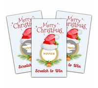 Eyouyeqi Carte da gioco natalizie da grattare, giochi da grattare per feste di Natale per adulti, biglietti per lotteria di Natale, attività e decorazioni per feste di Capodanno, confezione da 50 (06)