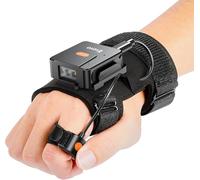 Eyoyo Guanto portatile Bluetooth per scanner codici a barre 1D 2D QR Code lettore ad anello per mano sinistra e destra, scanner di inventario wireless compatibile con dispositivi iOS e Android