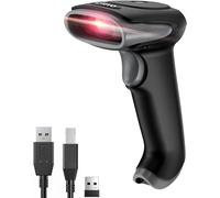 Eyoyo Scanner di codici a barre 1D 2D QR cablato e 2.4G Wireless, QR Code Scanner Handheld Barcode Reader per PC, Mac, Laptop
