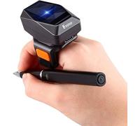 Eyoyo Wearable Finger Ring Barcode Scanner, 3 in 1 Mini USB Wired & 2.4G Wireless & Bluetooth Scanner, Image 1D QR Bar Code Reader PDF417 Data Matrix Screen Scan Compatibile con Smartphone PC