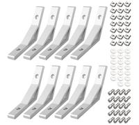 EYPINS 10 Pezzi Staffa Angolare 135 Gradi 2020,con Dadi Scorrevoli, Viti, Rondelle, Chiavi,per Stampanti 3D e Fai da Te