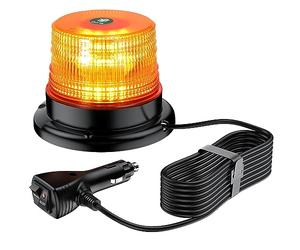 EYPINS 40 LED Luce Stroboscopica di Emergenza con Base Magnetica,Spia di Avvertimento per Auto da 40 W,E57/IP65,Cavo da 5m,Luce Lampeggiante per 12 V/24 V Trattore,Camion